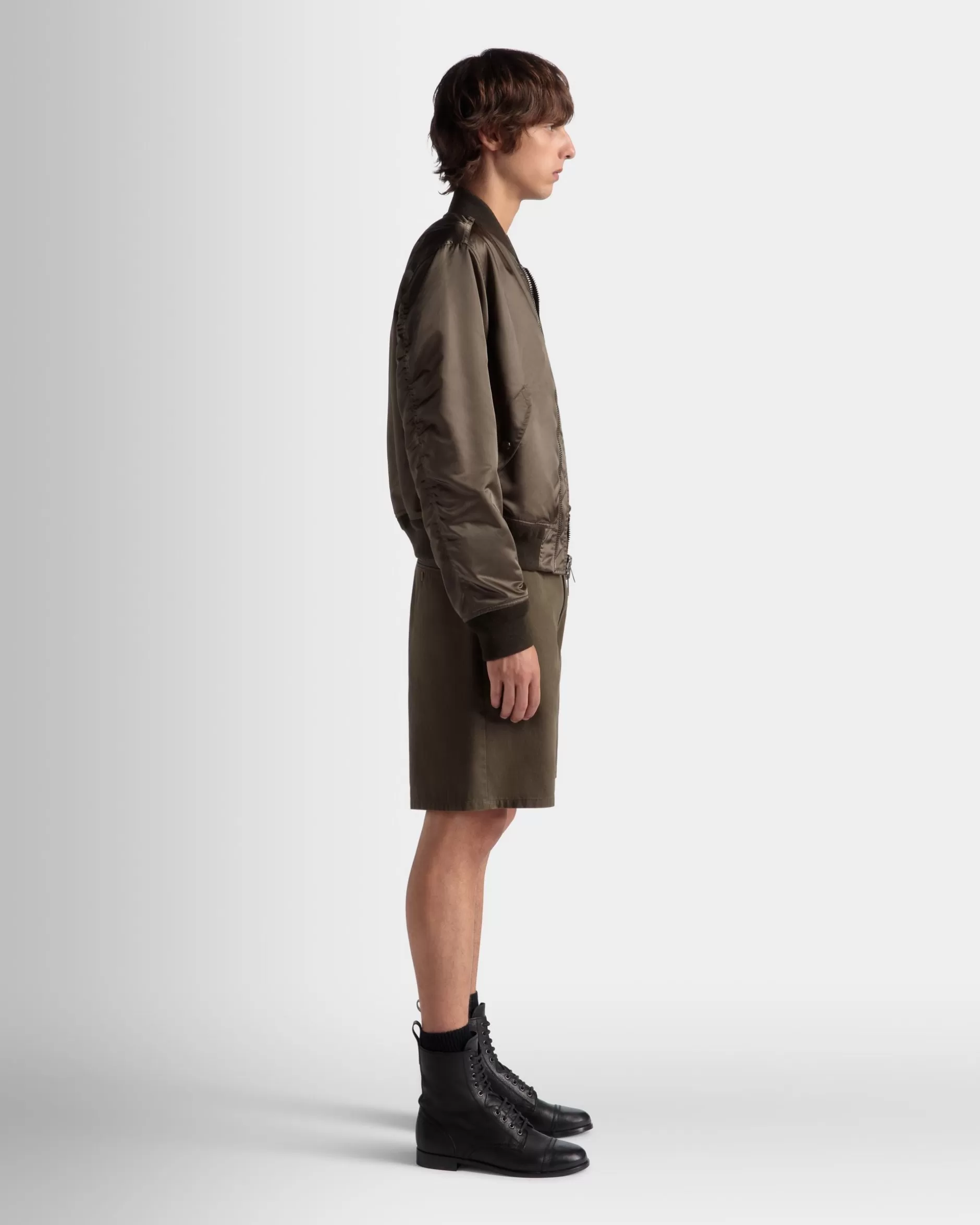 Bally Shorts Aus Baumwolle In Military Green Aus Der Adrien Brody Travel-Kollektion Grün Cheap