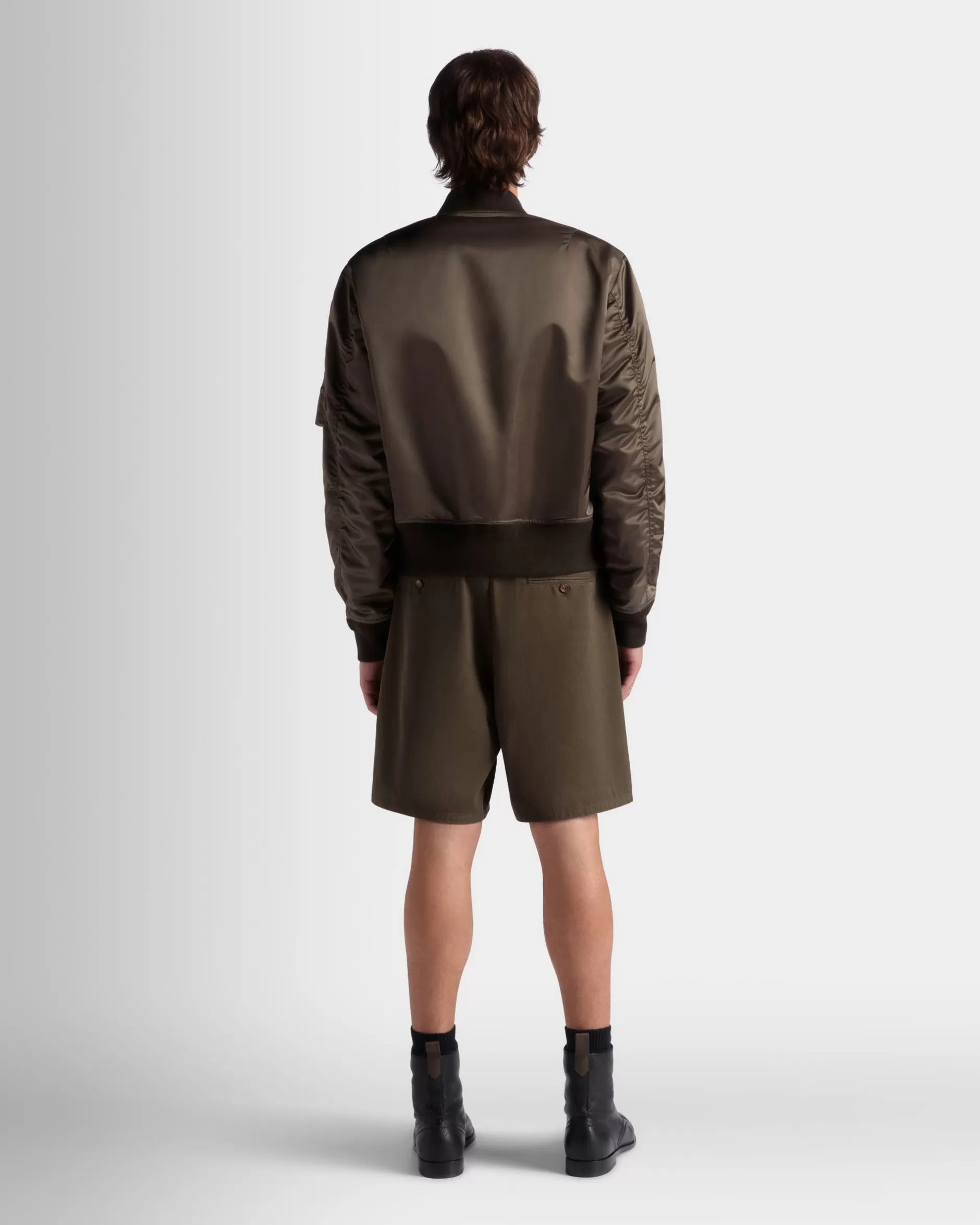 Bally Shorts Aus Baumwolle In Military Green Aus Der Adrien Brody Travel-Kollektion Grün Cheap
