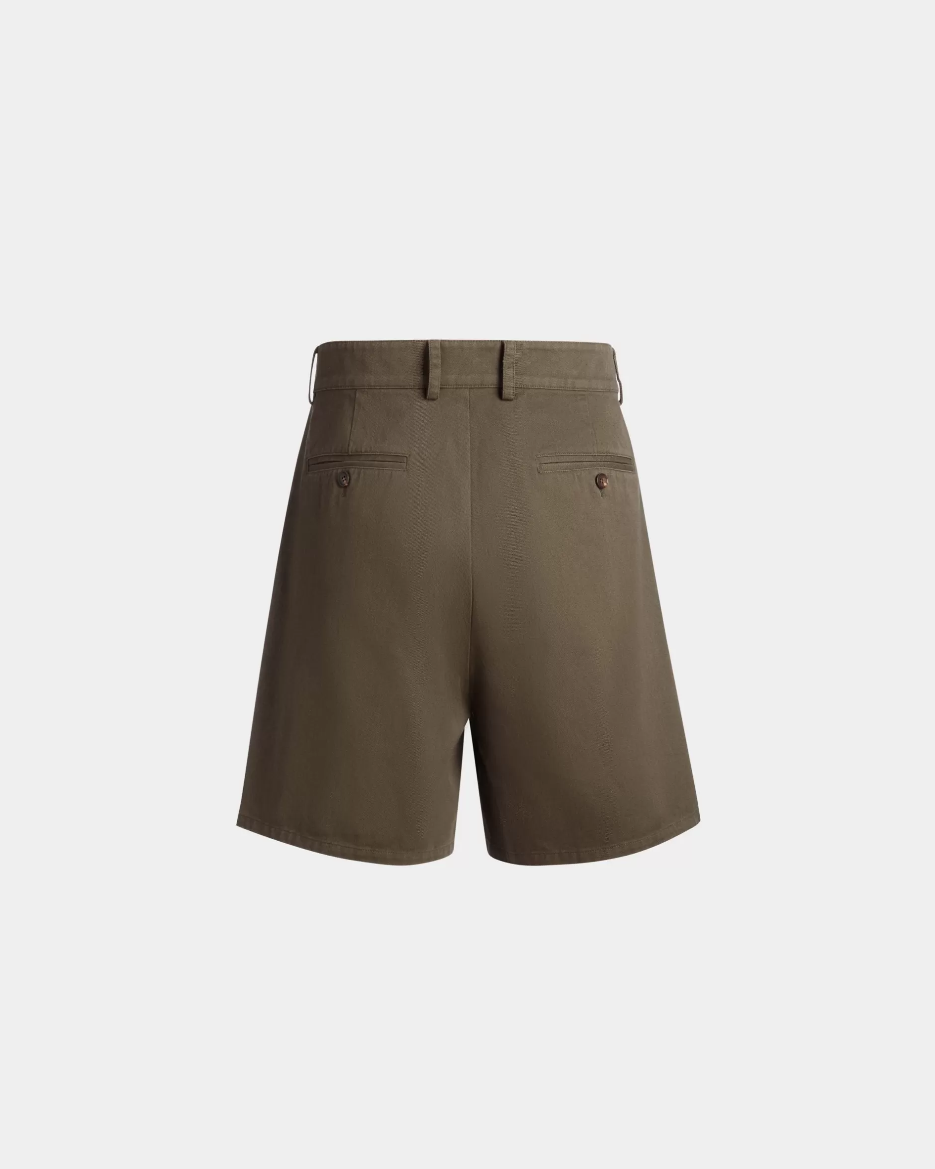 Bally Shorts Aus Baumwolle In Military Green Aus Der Adrien Brody Travel-Kollektion Grün Cheap