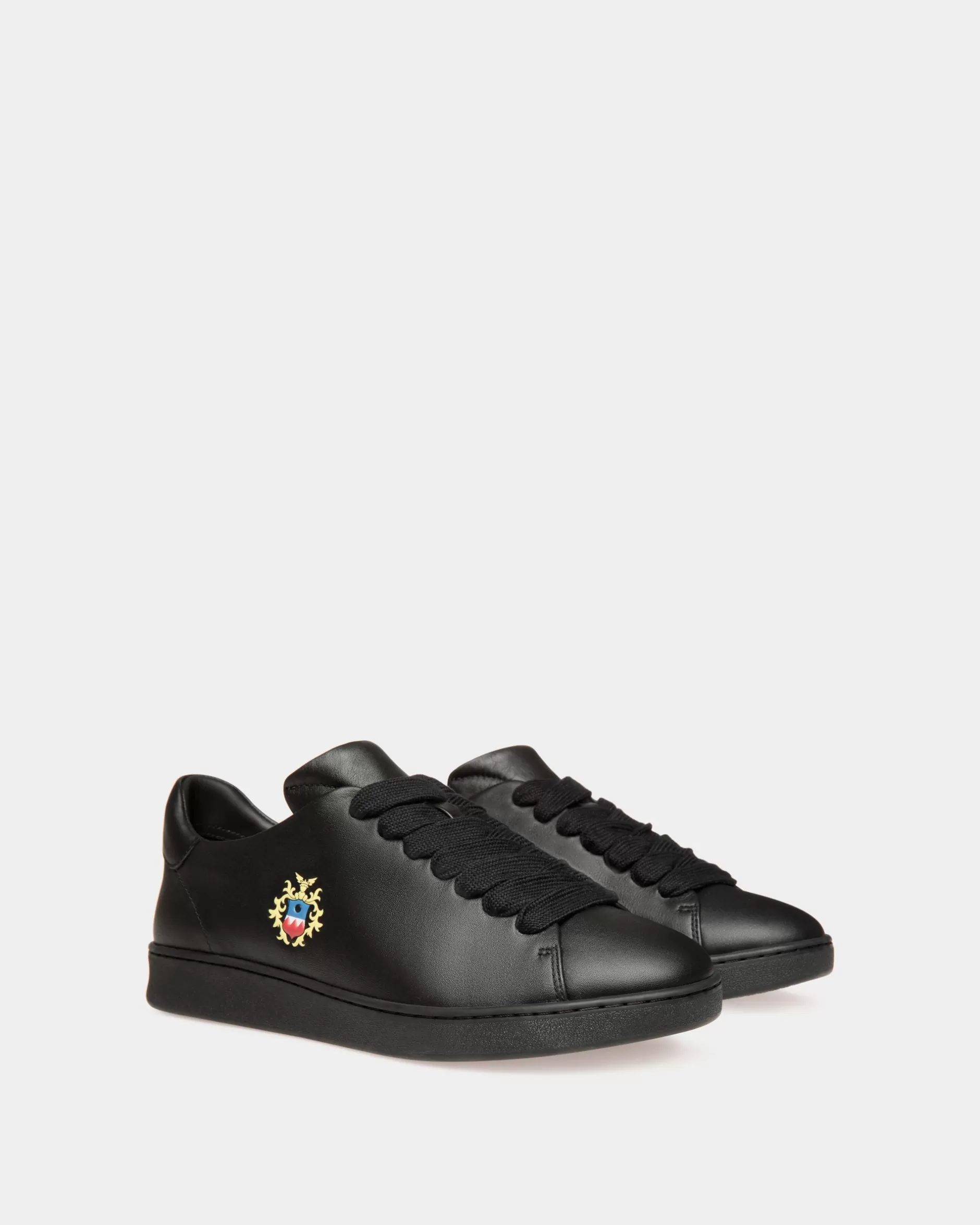 Bally Sneaker Aus Leder In Aus Der Adrien Brody Travel-Kollektion Schwarz New