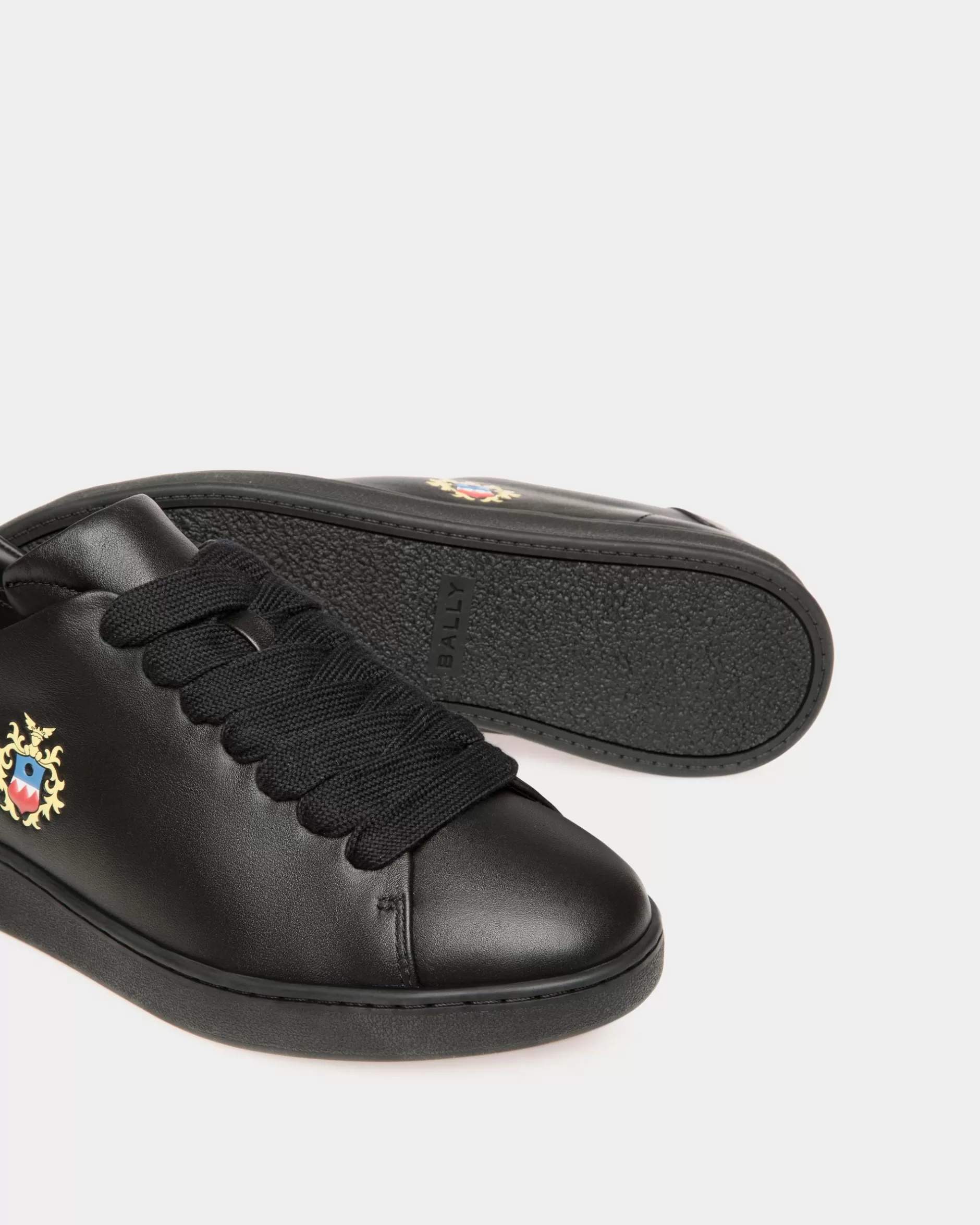 Bally Sneaker Aus Leder In Aus Der Adrien Brody Travel-Kollektion Schwarz New