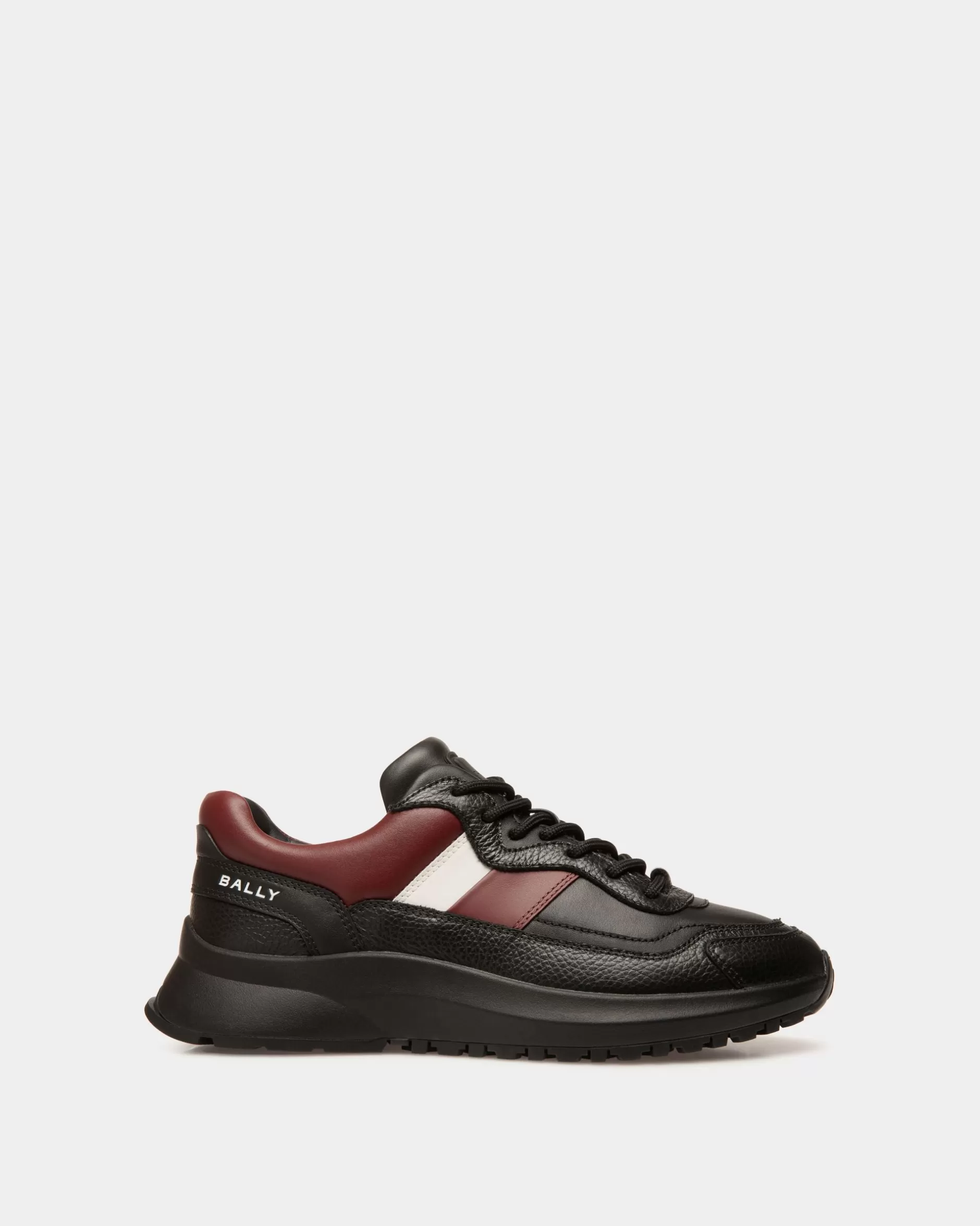 Bally Sneaker Aus Leder In Und Heritage Red Schwarz Hot