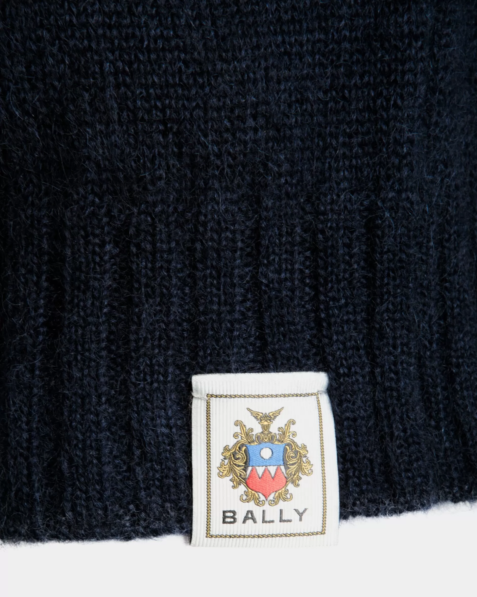 Bally Strickweste Aus Mohair Und Seide In Navy Blue Und Praline Beige Blau Store