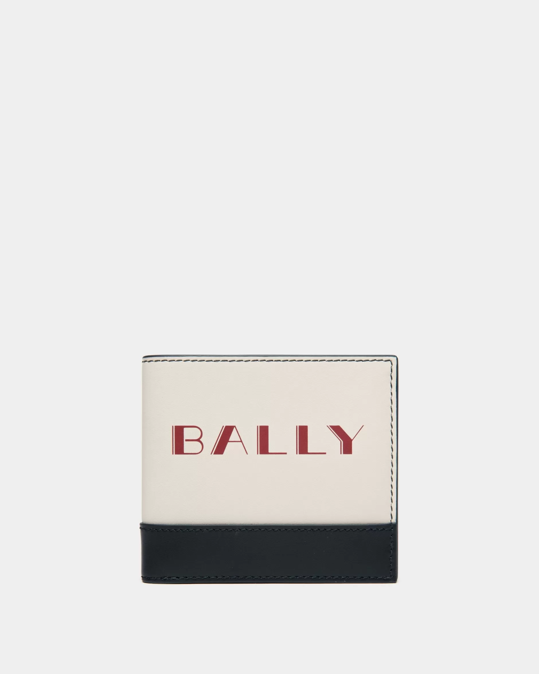 Bally Summer Capsule Zweiteilige Geldbörse Aus Leder In Und Marineblau Weiß Clearance