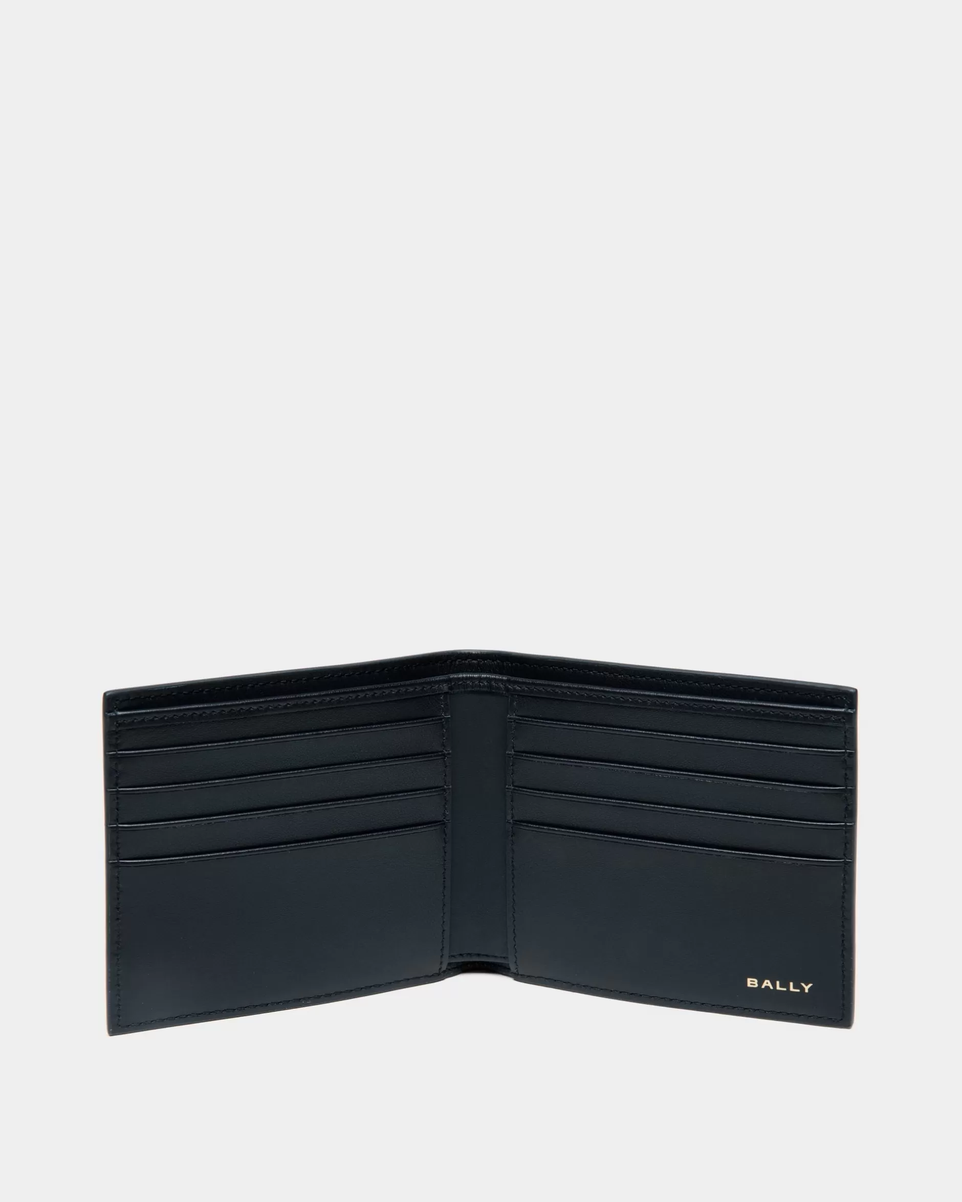Bally Summer Capsule Zweiteilige Geldbörse Aus Leder In Und Marineblau Weiß Clearance