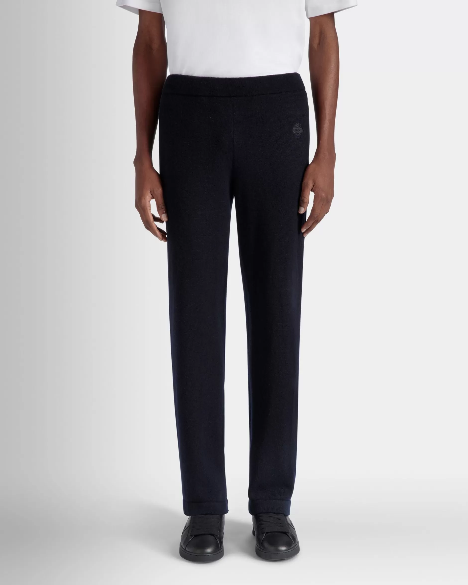 Bally Sweathose Aus Einer Wollmischung In Navy Blue Aus Der Adrien Brody Travel-Kollektion Blau Clearance