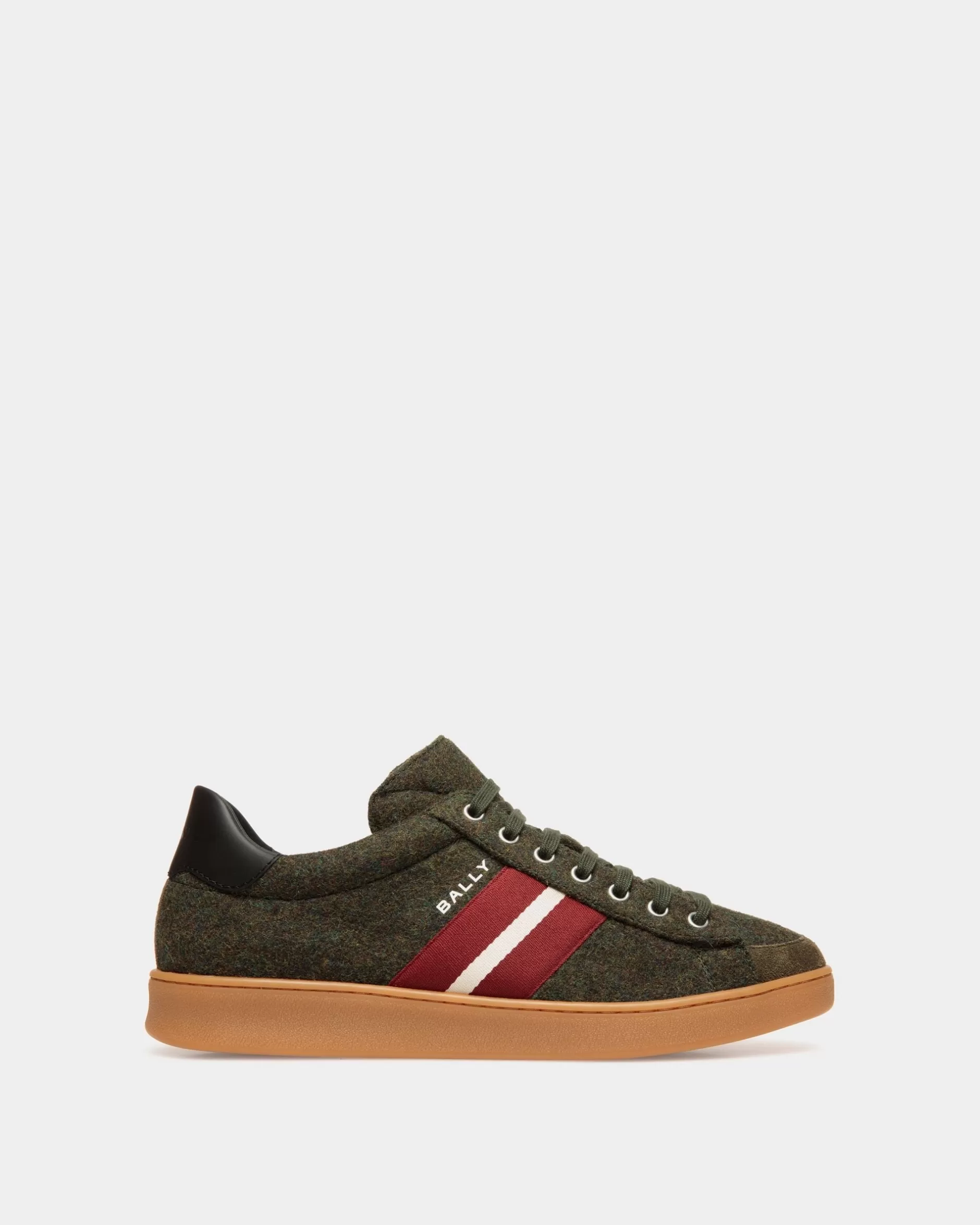 Bally Tennis-Sneaker Für Herren Aus Wollgewebe Und Leder In Sage Green Und Schwarz Grün Best Sale