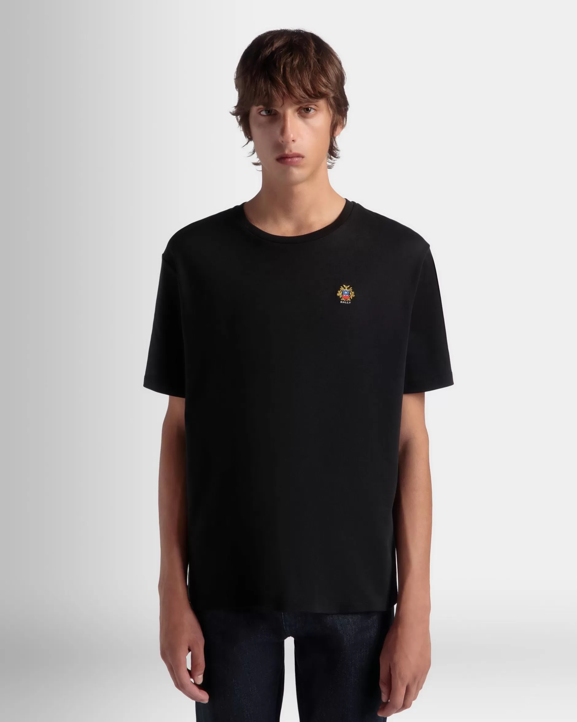 Bally T-Shirt Aus Baumwolle In Aus Der Adrien Brody Travel-Kollektion Schwarz Hot