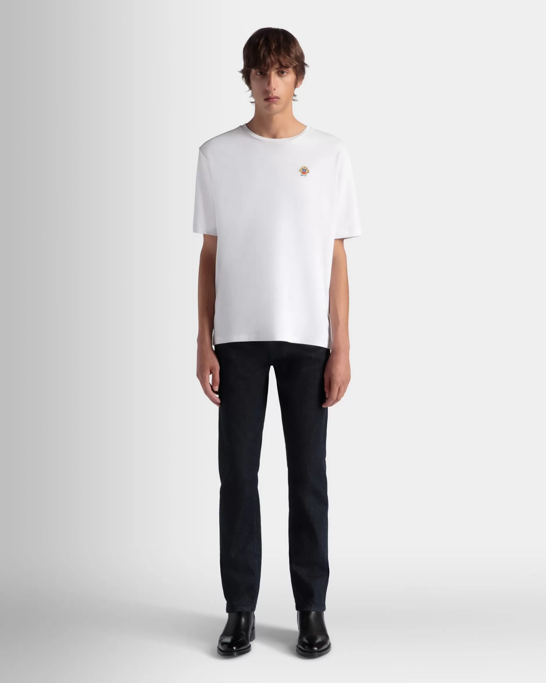 Bally T-Shirt Aus Baumwolle In Aus Der Adrien Brody Travel-Kollektion Weiß Sale