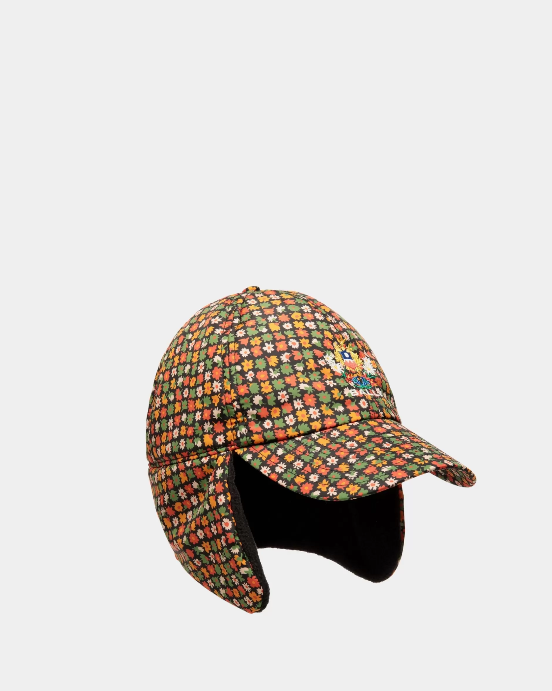 Bally Winter Capsule Aviator-Mütze Mit Alpenblumen Aus Buntem, Recyceltem Nylon Mehrfarbig Flash Sale
