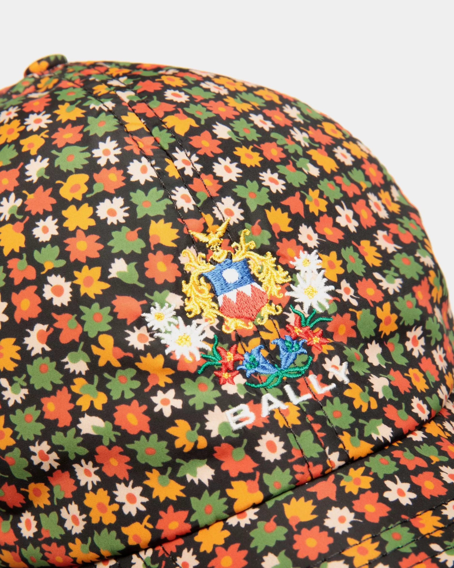 Bally Winter Capsule Aviator-Mütze Mit Alpenblumen Aus Buntem, Recyceltem Nylon Mehrfarbig Flash Sale