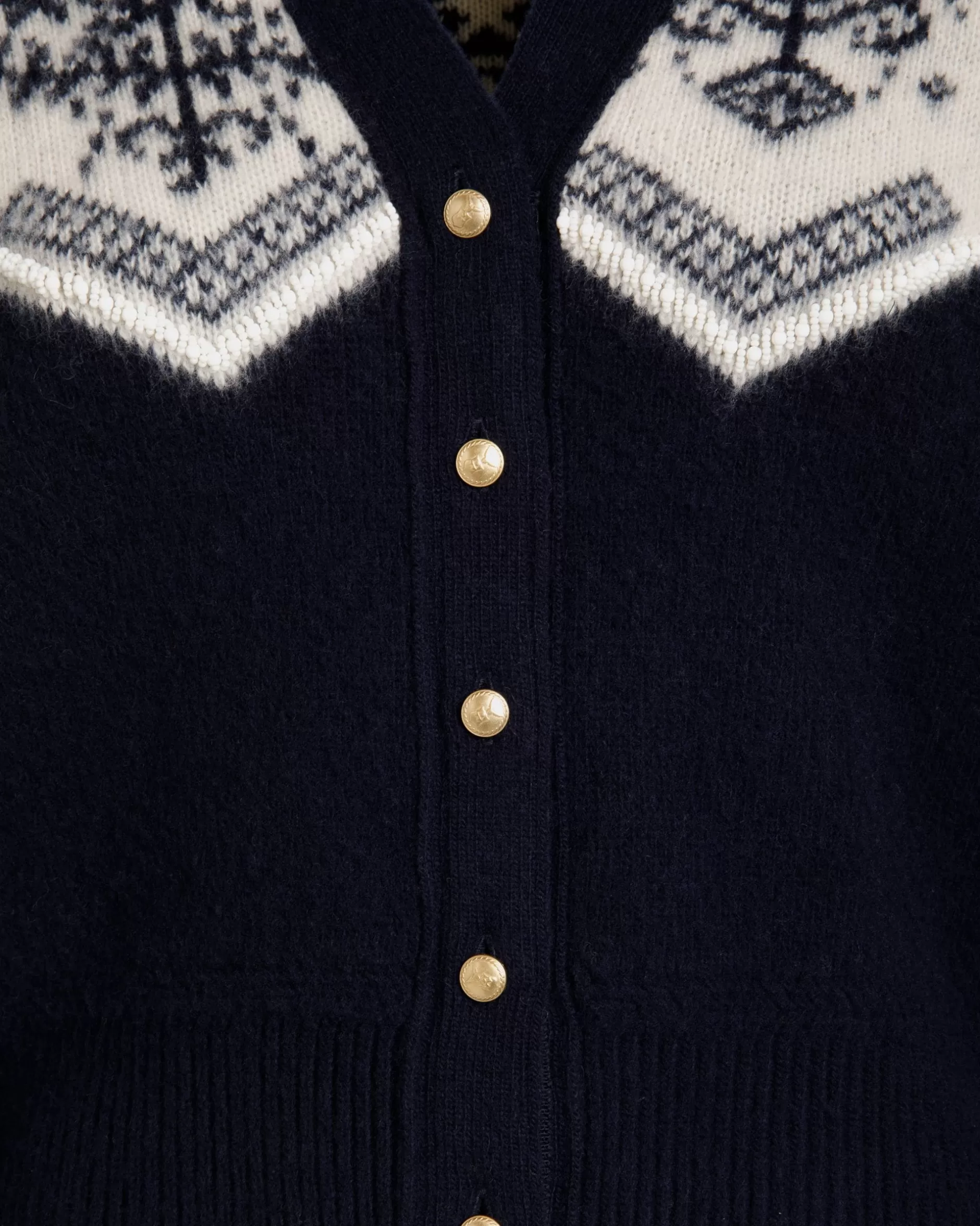 Bally Winter Capsule Cardigan Aus Wolle In Navy Blue Mit Heritage-Blume Blau Flash Sale